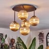 Chehalis Plafoniera, Lampada a sfera 45 cm Ambrato, 5-Luci