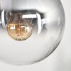 Gastor Plafoniera, Lampada a sfera Ambrato, Chiaro, Grigio fumo, 9-Luci