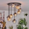Gastor Plafoniera, Lampada a sfera Ambrato, Chiaro, Grigio fumo, 9-Luci