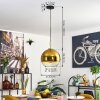 Koyoto Lampadario a sospensione, Lampada a sfera, Lampada a sospensione Oro, Nero, 1-Luce