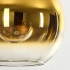 Koyoto Lampadario a sospensione, Lampada a sfera, Lampada a sospensione Oro, Nero, 1-Luce
