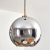 Koyoto Lampadario a sospensione, Lampada a sfera, Lampada a sospensione Oro, Nero, 1-Luce