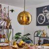 Koyoto Lampadario a sospensione, Lampada a sfera, Lampada a sospensione Oro, Nero, 1-Luce