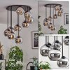 Koyoto Plafoniera, Lampada a sfera Cromo, Grigio fumo, 9-Luci