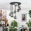 Koyoto Plafoniera, Lampada a sfera Cromo, Grigio fumo, 9-Luci