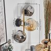 Ripoll Lampada a sfera, Applique Oro, Nero, 3-Luci