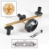 Gastor Lampada a sfera, Applique Oro, Nero, 3-Luci