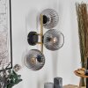 Koyoto Lampada a sfera, Applique Oro, Nero, 3-Luci