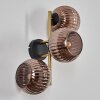 Koyoto Lampada a sfera, Applique Oro, Nero, 3-Luci