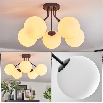 Gastor Plafoniera, Lampada a sfera 52 cm Bianco, 5-Luci Gastor Plafoniera, Lampada a sfera 52 cm Bianco, 5-Luci