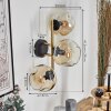 Gastor Lampada a sfera, Applique Oro, Nero, 3-Luci