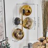 Ripoll Lampada a sfera, Applique Oro, Nero, 3-Luci