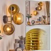 Koyoto Lampada a sfera, Applique 30 cm Oro, Nero, 3-Luci