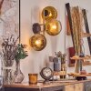 Koyoto Lampada a sfera, Applique 30 cm Oro, Nero, 3-Luci