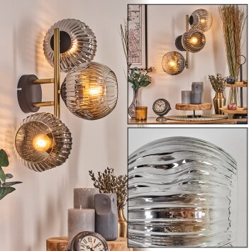 Ripoll Lampada a sfera, Applique Oro, Nero, 3-Luci