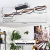 Tavon Plafoniera LED Legno scuro, Nero, 1-Luce