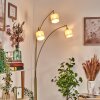 Bassagoda Lampada da terra Ottone, Nero, 3-Luci