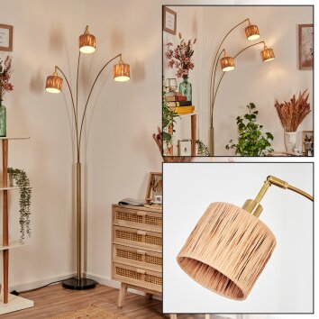 Granja Lampada da terra Ottone, Nero, 3-Luci Granja Lampada da terra Ottone, Nero, 3-Luci