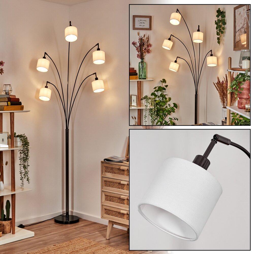 Bassagoda Lampada da terra Cromo, Nero, 5-Luci main product photo