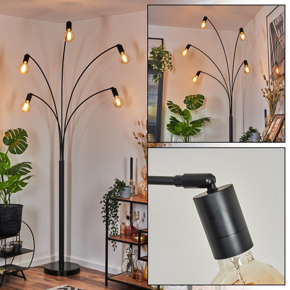 Codecreo Lampada da terra Nero, 5-Luci main product photo