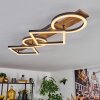 Cascada Plafoniera LED Marrone, Aspetto del legno, Nero, 1-Luce