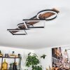 Cascada Plafoniera LED Marrone, Aspetto del legno, Nero, 1-Luce