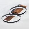 Cascada Plafoniera LED Marrone, Aspetto del legno, Nero, 1-Luce