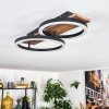 Cascada Plafoniera LED Marrone, Aspetto del legno, Nero, 1-Luce