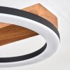 Tavon Plafoniera LED Legno scuro, Nero, 1-Luce