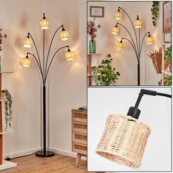 Cavaca Lampada da terra Nero, 5-Luci