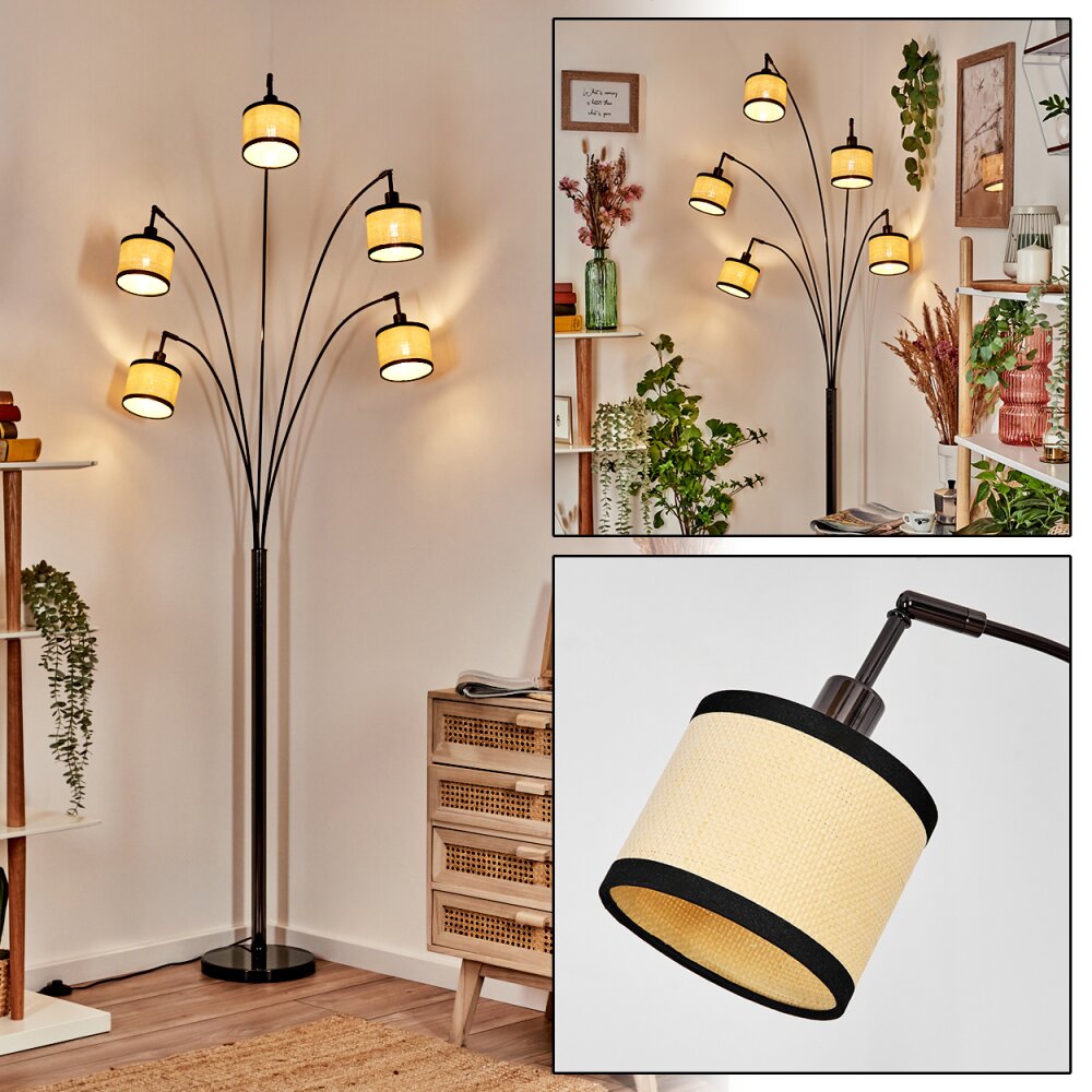 Chellas Lampada da terra Cromo, Nero, 5-Luci main product photo