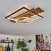 Pompu Plafoniera LED Marrone, Aspetto del legno, Nero, 1-Luce