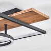Pompu Plafoniera LED Marrone, Aspetto del legno, Nero, 1-Luce