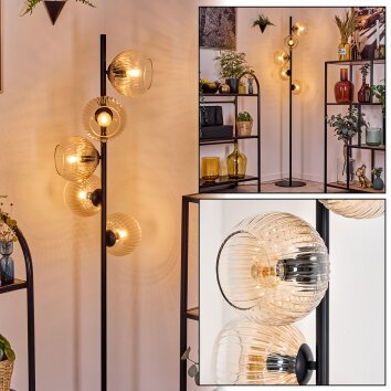 Koyoto Lampada da terra 31 cm Ambrato, Chiaro, 5-Luci