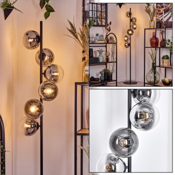 Gastor Lampada da terra Cromo, Chiaro, Grigio fumo, 6-Luci Gastor Lampada da terra Cromo, Chiaro, Grigio fumo, 6-Luci