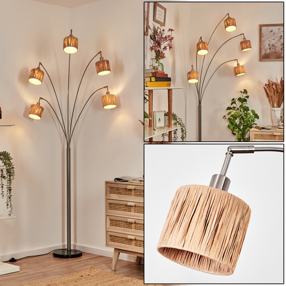 Granja Lampada da terra Nichel opaco, Nero, 5-Luci main product photo