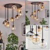 Gastor Plafoniera, Lampada a sfera 57 cm Ambrato, Chiaro, Grigio fumo, 9-Luci