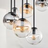 Gastor Plafoniera, Lampada a sfera 57 cm Ambrato, Chiaro, Grigio fumo, 9-Luci