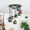 Koyoto Plafoniera, Lampada a sfera 57 cm Blu, Verde, Ramato, 9-Luci