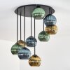 Koyoto Plafoniera, Lampada a sfera 57 cm Blu, Oro, Verde, 9-Luci