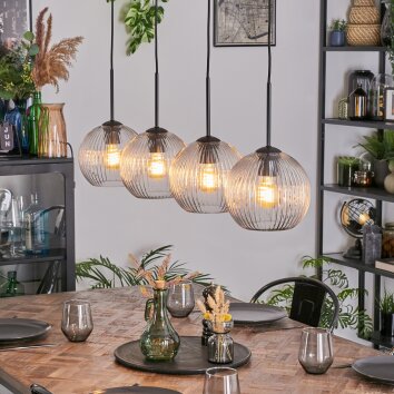 Koyoto Lampadario a sospensione, Lampada a sfera, Lampada a sospensione Chiaro, 4-Luci
