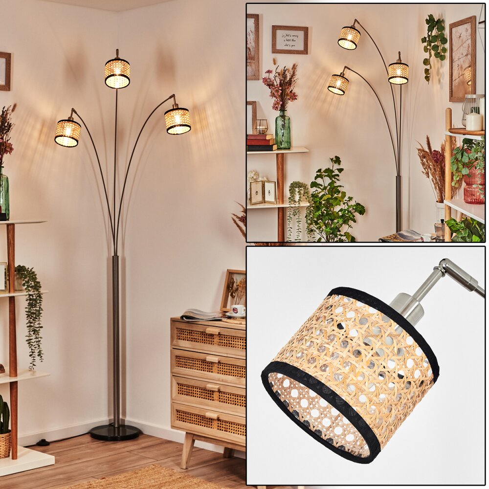 Ramila Lampada da terra Nichel opaco, Nero, 3-Luci main product photo