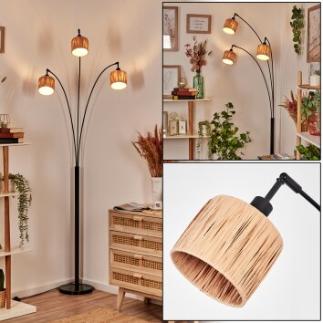 Granja Lampada da terra Nero, 3-Luci