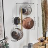 Ripoll Lampada a sfera, Applique Oro, Nero, 3-Luci