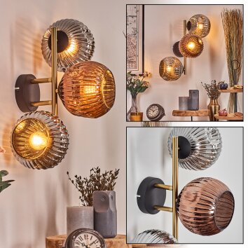 Ripoll Lampada a sfera, Applique Oro, Nero, 3-Luci Ripoll Lampada a sfera, Applique Oro, Nero, 3-Luci