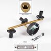 Ripoll Lampada a sfera, Applique Oro, Nero, 3-Luci