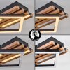 Ellekilde Plafoniera LED Marrone, Aspetto del legno, Nero, 1-Luce