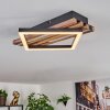 Ellekilde Plafoniera LED Marrone, Aspetto del legno, Nero, 1-Luce