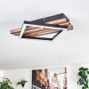 Ellekilde Plafoniera LED Marrone, Aspetto del legno, Nero, 1-Luce