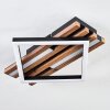 Ellekilde Plafoniera LED Marrone, Aspetto del legno, Nero, 1-Luce
